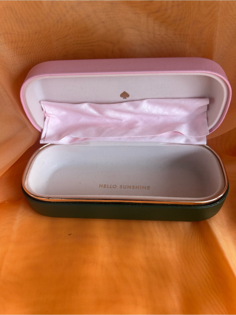kate spade Pink and Dark Green 'Hello Sunshine' Eyewear Case